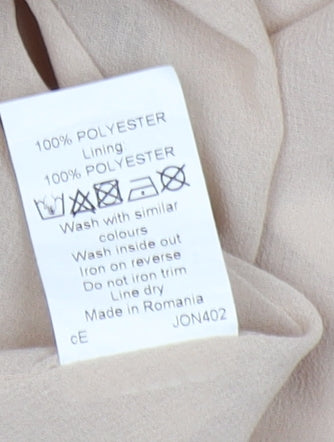 River Island Women's Beige V-Neck Tank Top