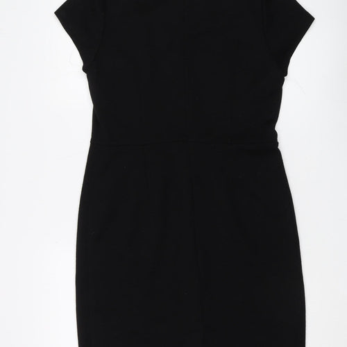 Roman Womens Black Knee Length Bodycon Dress Size 14