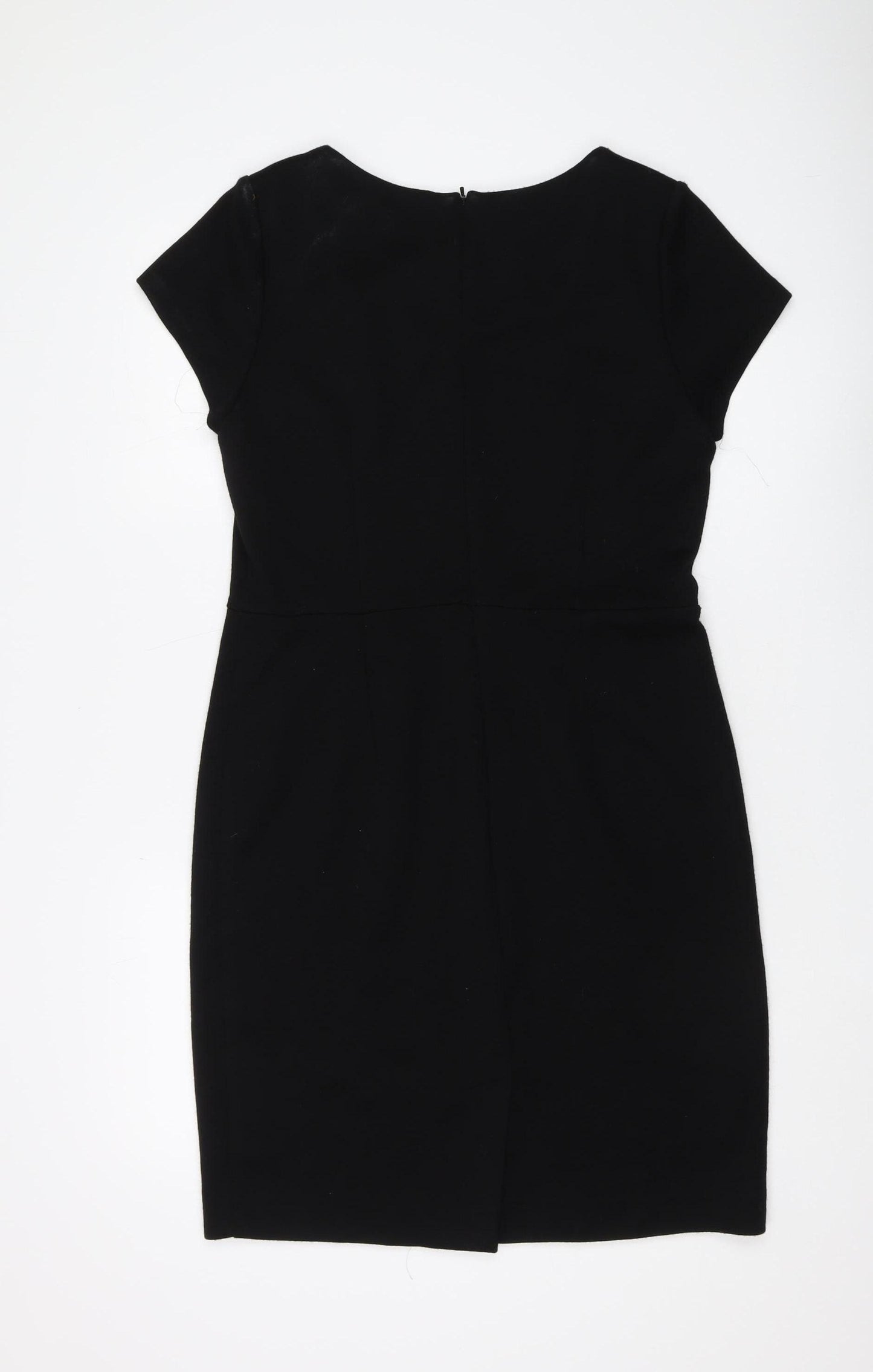 Roman Womens Black Knee Length Bodycon Dress Size 14