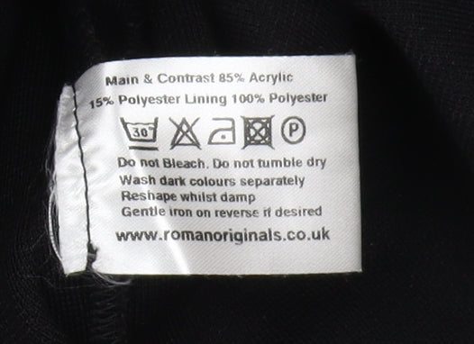 Roman Womens Black Knee Length Bodycon Dress Size 14