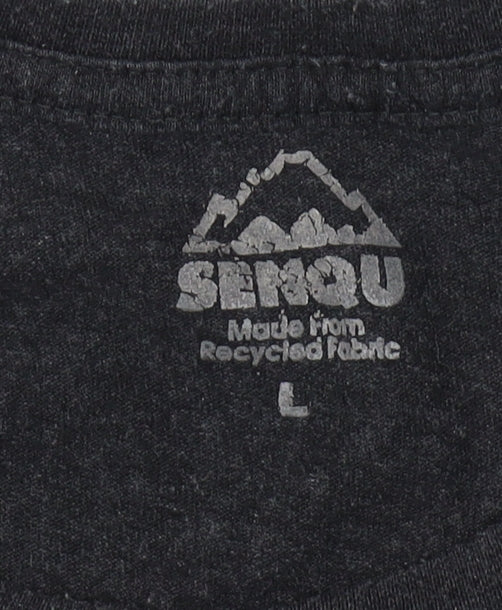 Senqu Men's Black L Crew Neck T-Shirt