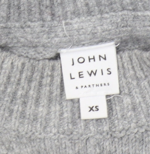 John Lewis & Partners Grey Crew Neck Jumper XS