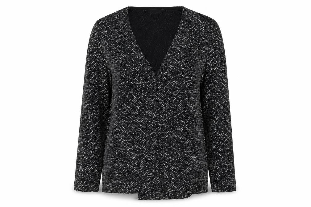 Front view of Billie & Blossom Black Women's Blouse, size 10