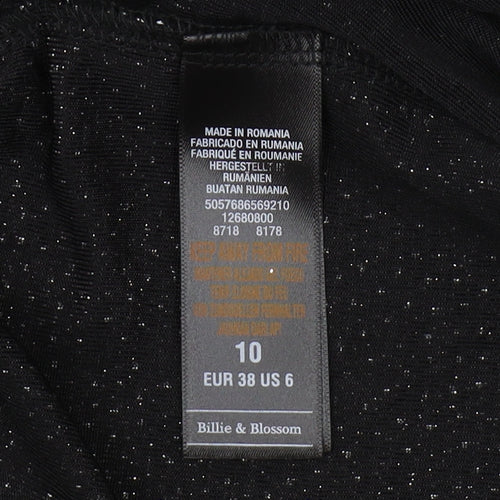 Billie & Blossom Black Women's Blouse Size 10