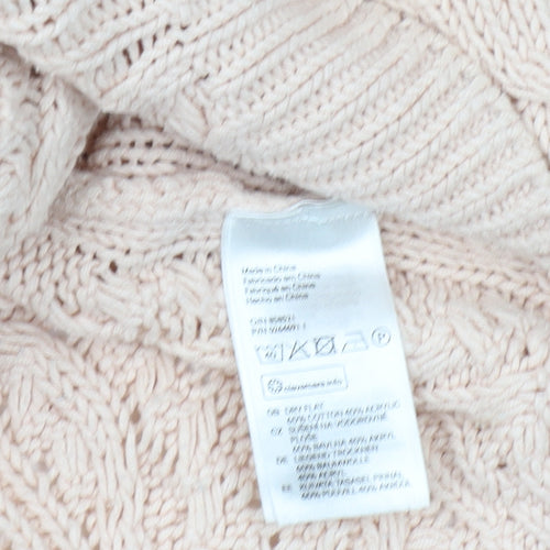 H&M Women's Beige Cable-Knit Pullover Jumper XS