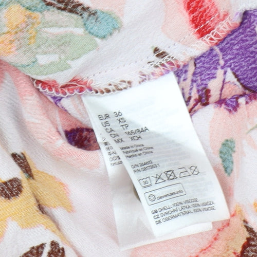 H&M Womens Multicoloured Floral Shift Dress Size 8