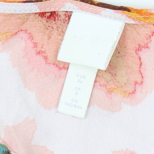 H&M Womens Multicoloured Floral Shift Dress Size 8