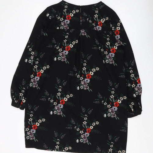 H&M Women’s Black Floral Shift Dress Size 16