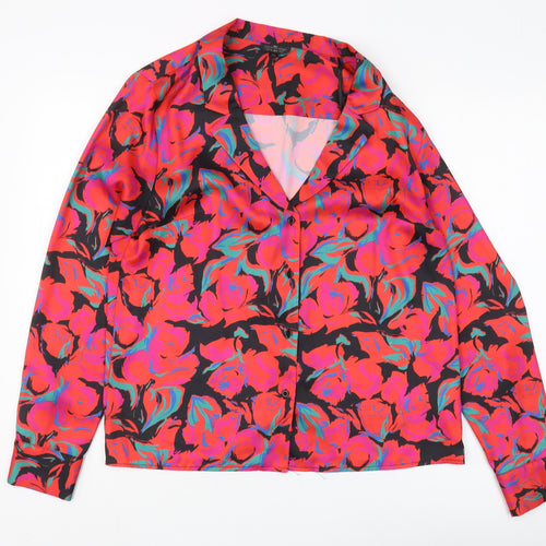 Topshop Women's Multicoloured Floral Kimono Blouse Size 12