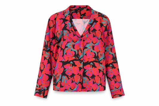 Front view of Topshop Women's Multicoloured Floral Kimono Blouse, size 12