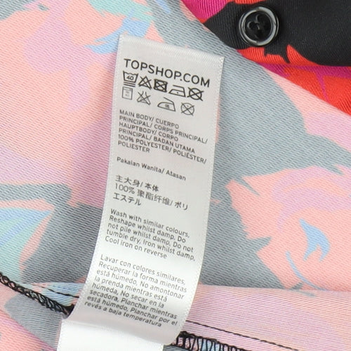 Topshop Women's Multicoloured Floral Kimono Blouse Size 12