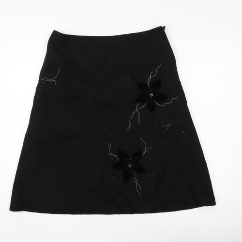 Next Women's Black A-Line Skirt Size 12