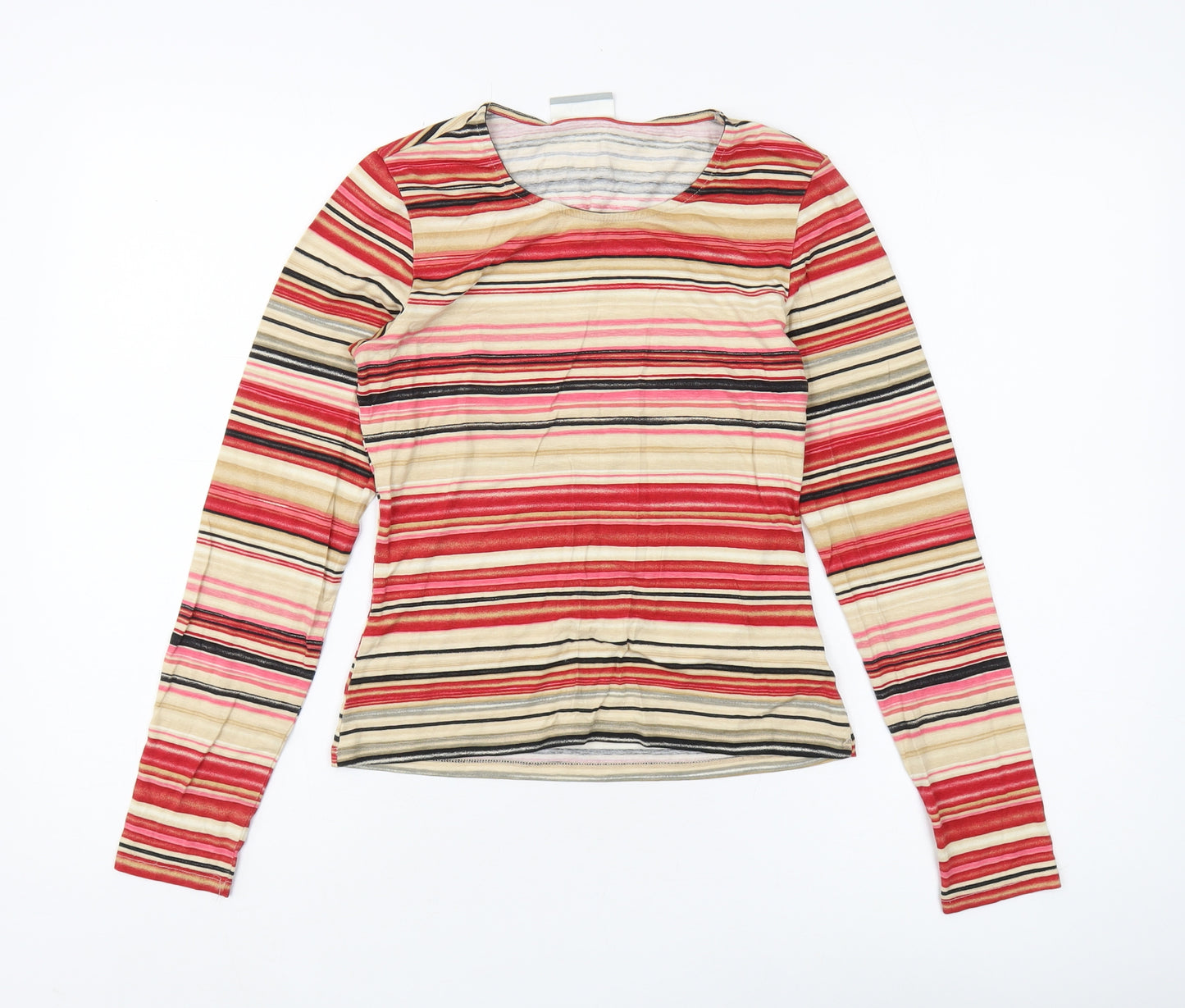 Wallis Women's Multicoloured Striped T-Shirt Size 10