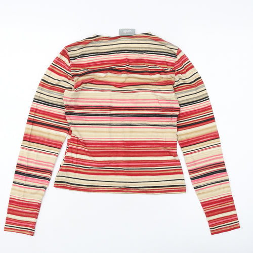 Wallis Women's Multicoloured Striped T-Shirt Size 10