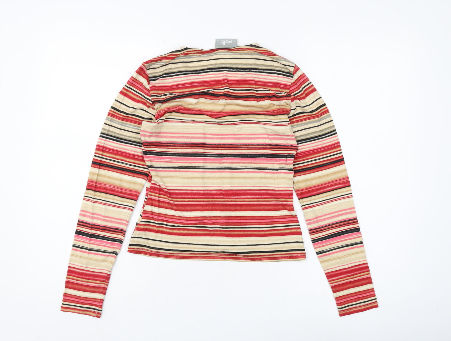 Wallis Women's Multicoloured Striped T-Shirt Size 10