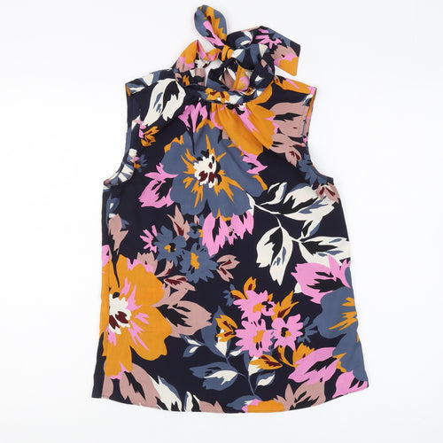 H&M Women's Multicoloured Floral Halter Blouse XS