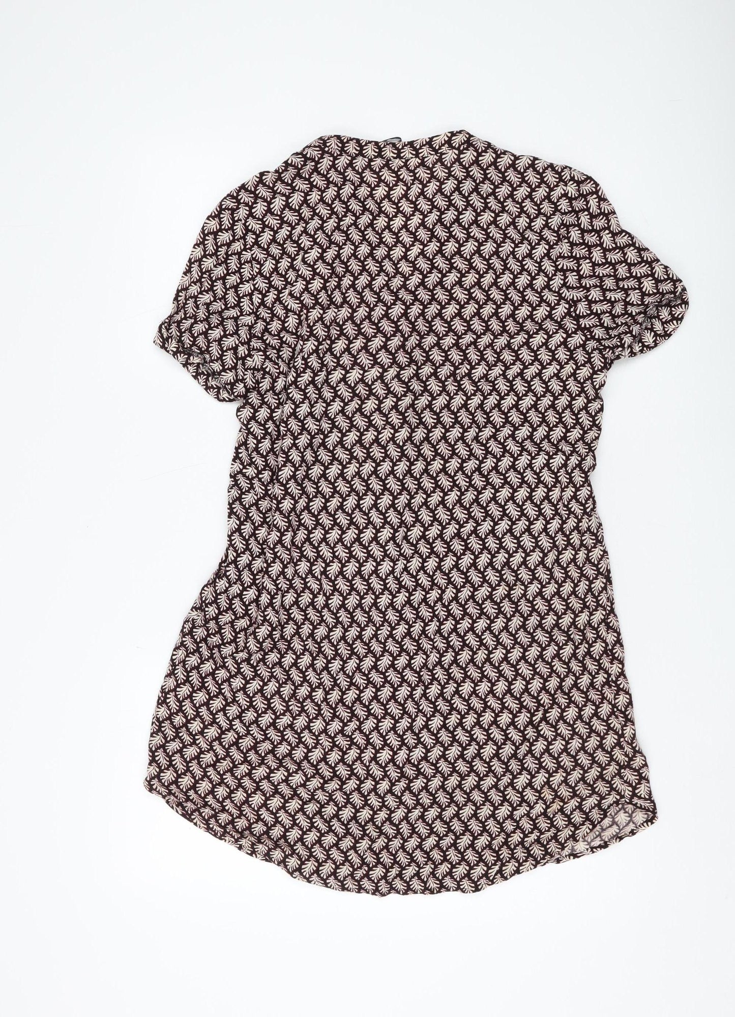 H&M Women's Geometric Black Blouse Size 8 Viscose