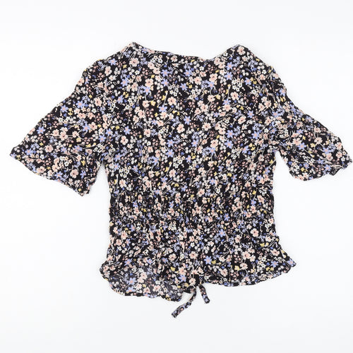 Miss Selfridge Women's Floral Cropped Blouse, Size 10