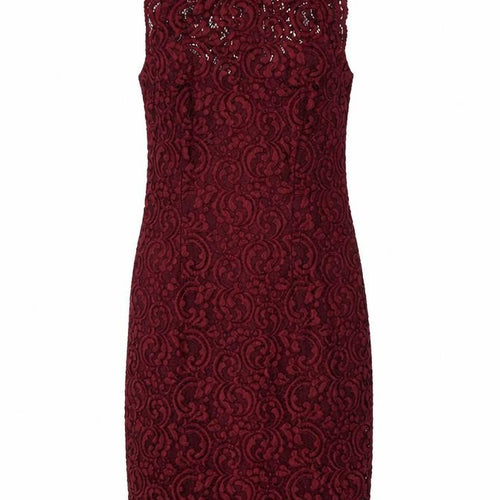 Miss Selfridge Women's Red Lace Sheath Dress Size 8