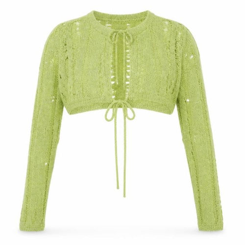Asos Women’s Green Open-Knit Cardigan Size 10