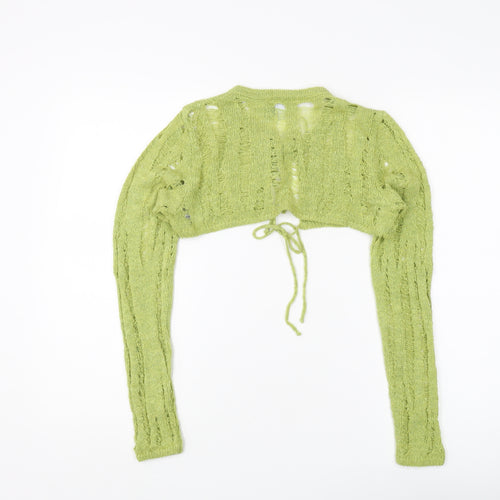 Asos Women’s Green Open-Knit Cardigan Size 10