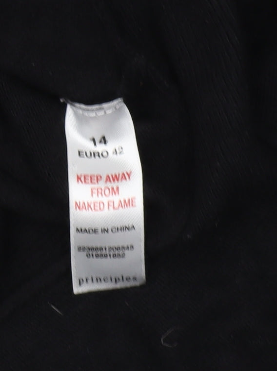 Principles Women's Black Cardigan Size 14 Buttoned