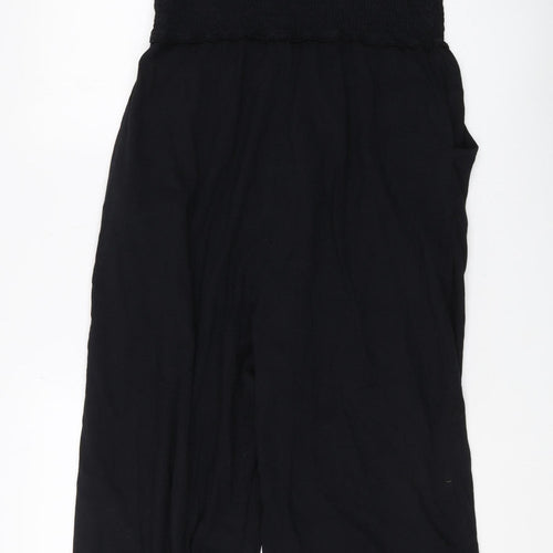 John Lewis Women's Black L Jumpsuit, Wide-Leg, Cotton