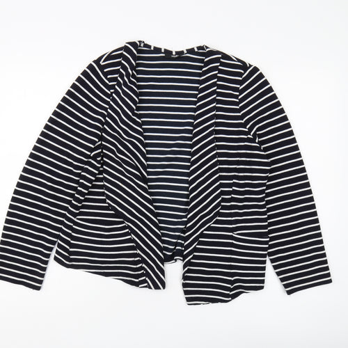 Wallis Women's Black Striped Basic Jacket Size L