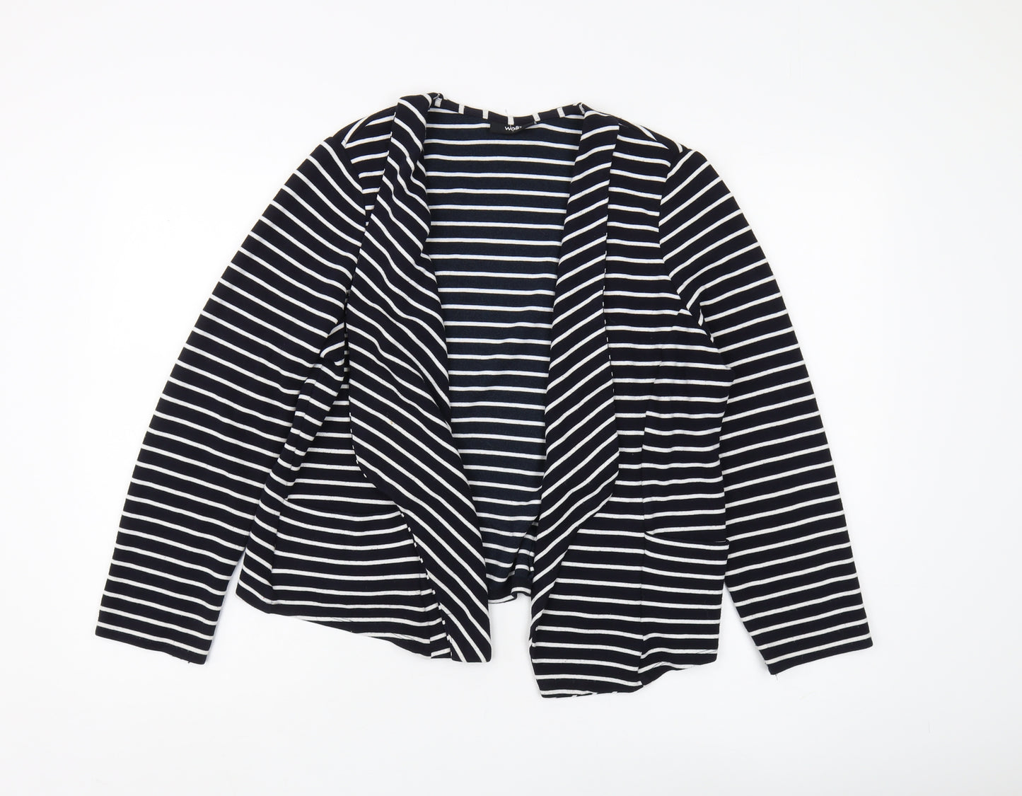 Wallis Women's Black Striped Basic Jacket Size L