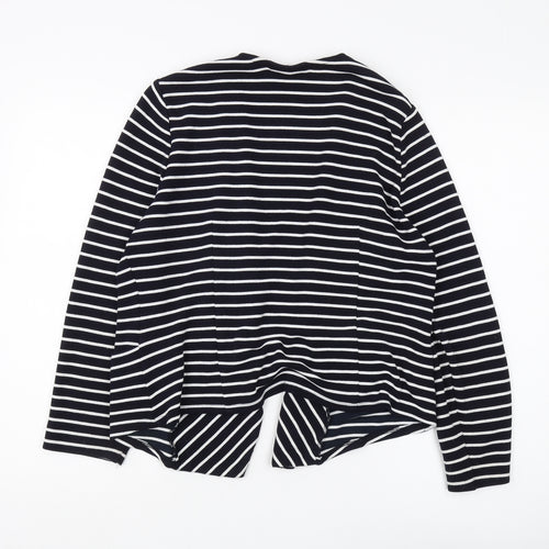 Wallis Women's Black Striped Basic Jacket Size L