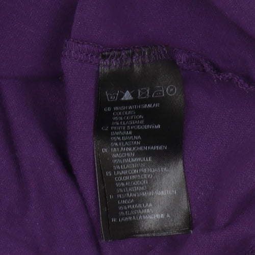 H&M Women's Purple Shift Dress L Casual Boat Neck