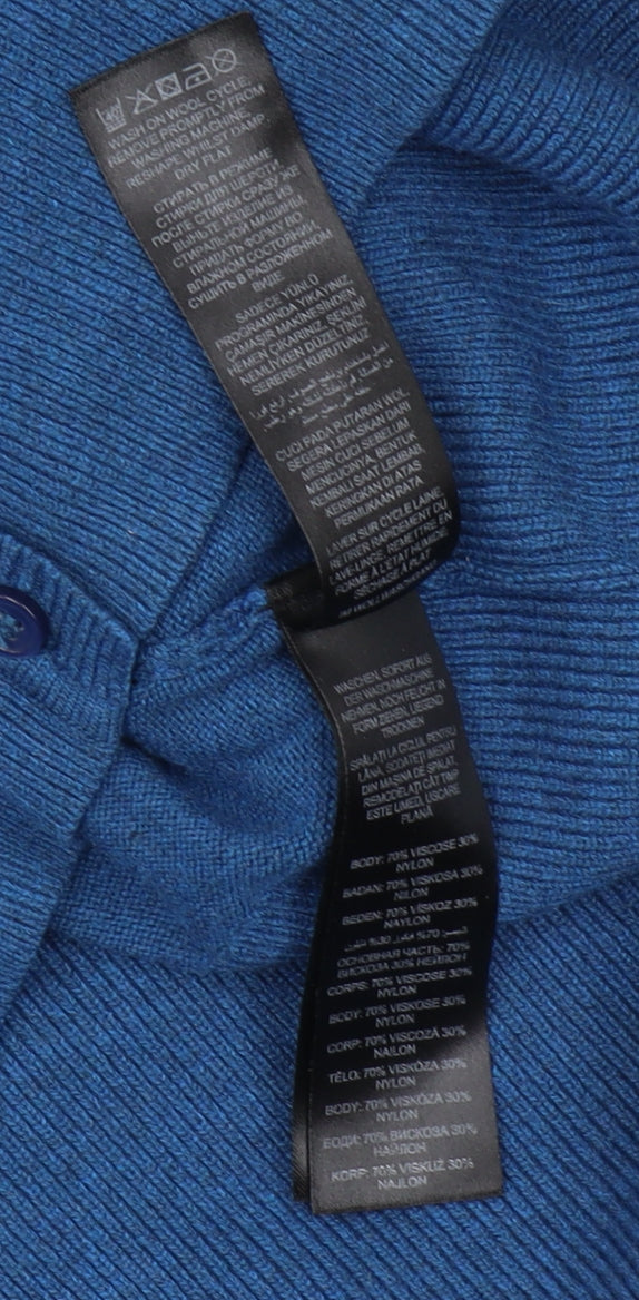 Red Herring Women's Blue Cardigan Size 14 V-Neck