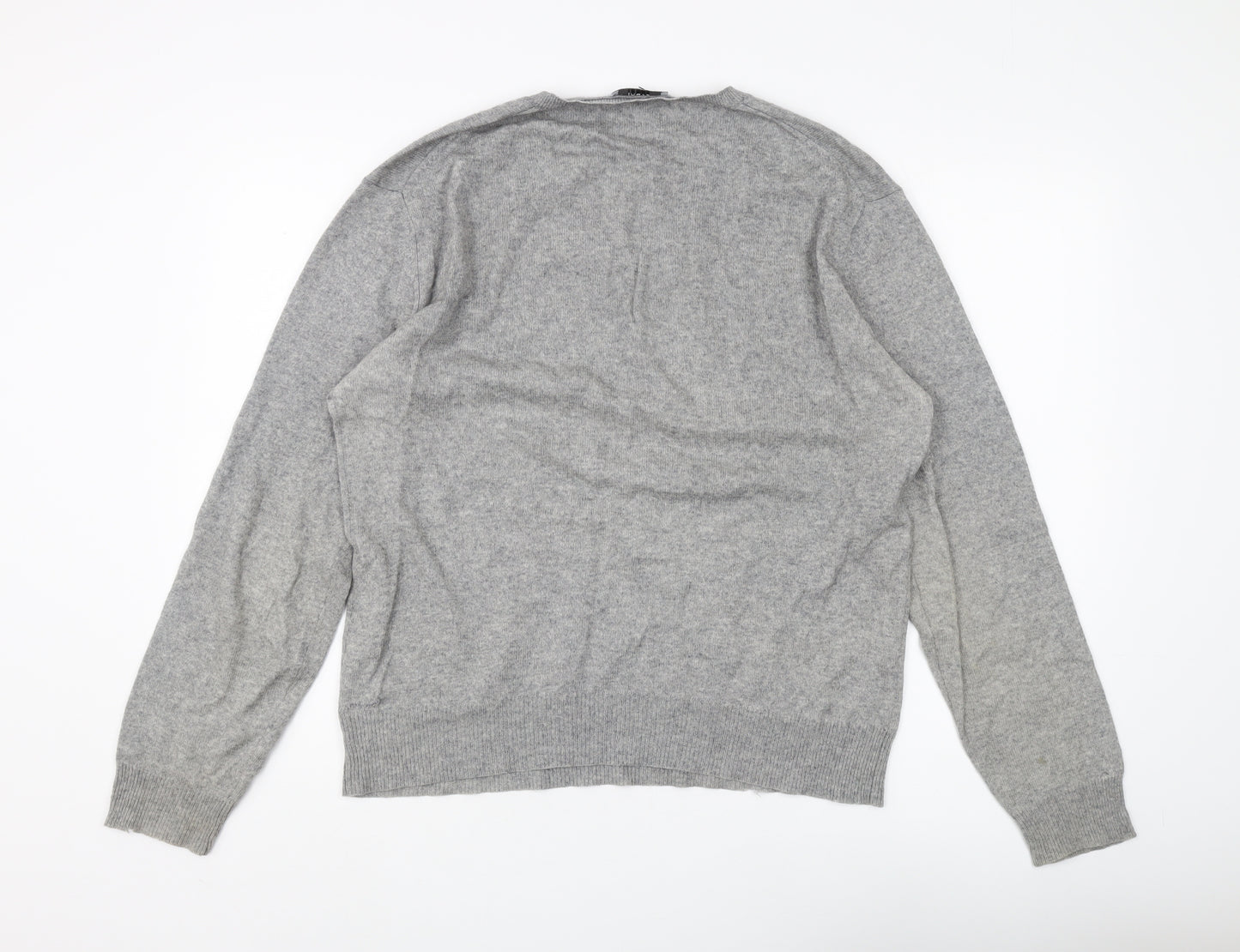 Farhi Men's Grey V-Neck Pullover Jumper M