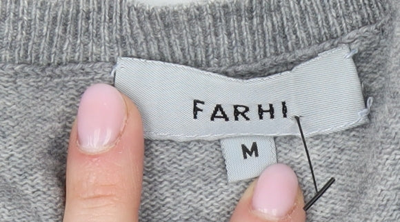 Farhi Men's Grey V-Neck Pullover Jumper M