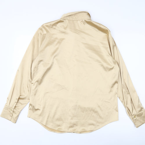 Marks and Spencer Women Beige Button-Up Shirt Size 16