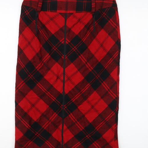 Gardeur Women's Red Plaid Pencil Skirt, Size 12