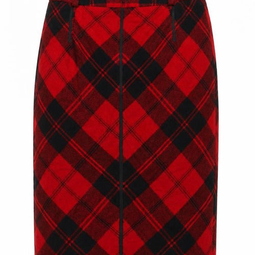 Gardeur Women's Red Plaid Pencil Skirt, Size 12