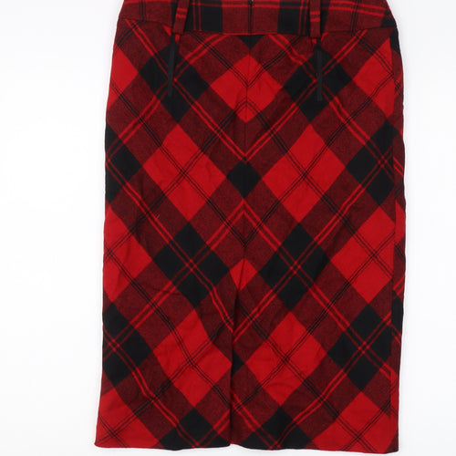 Gardeur Women's Red Plaid Pencil Skirt, Size 12