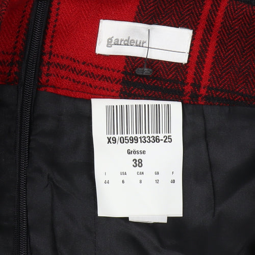Gardeur Women's Red Plaid Pencil Skirt, Size 12