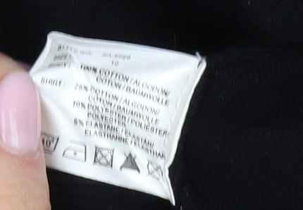 Sakura Women's Black Short Sleeve Cardigan - Size 10