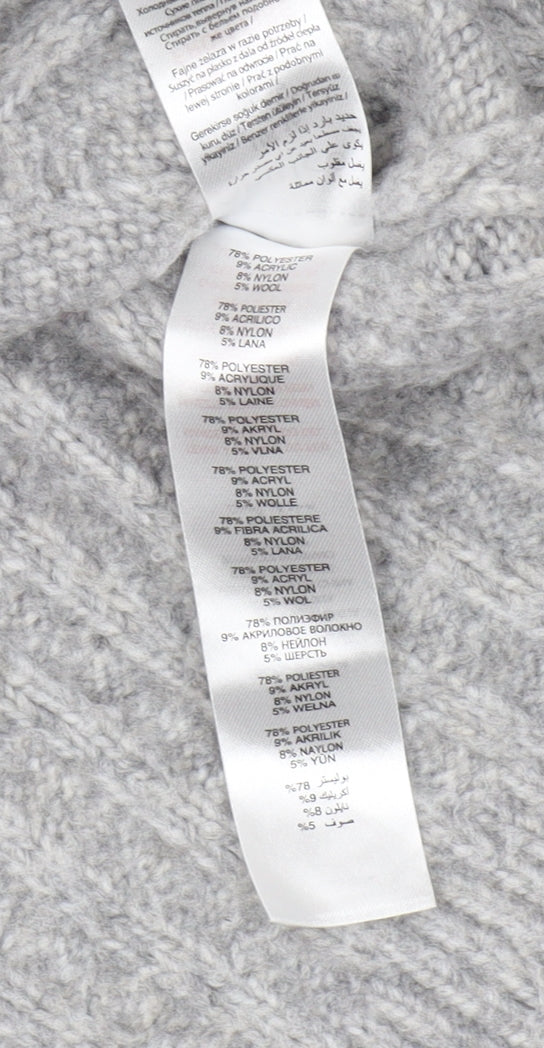 Apricot Women's Grey Cable-Knit Pullover Jumper UK 16