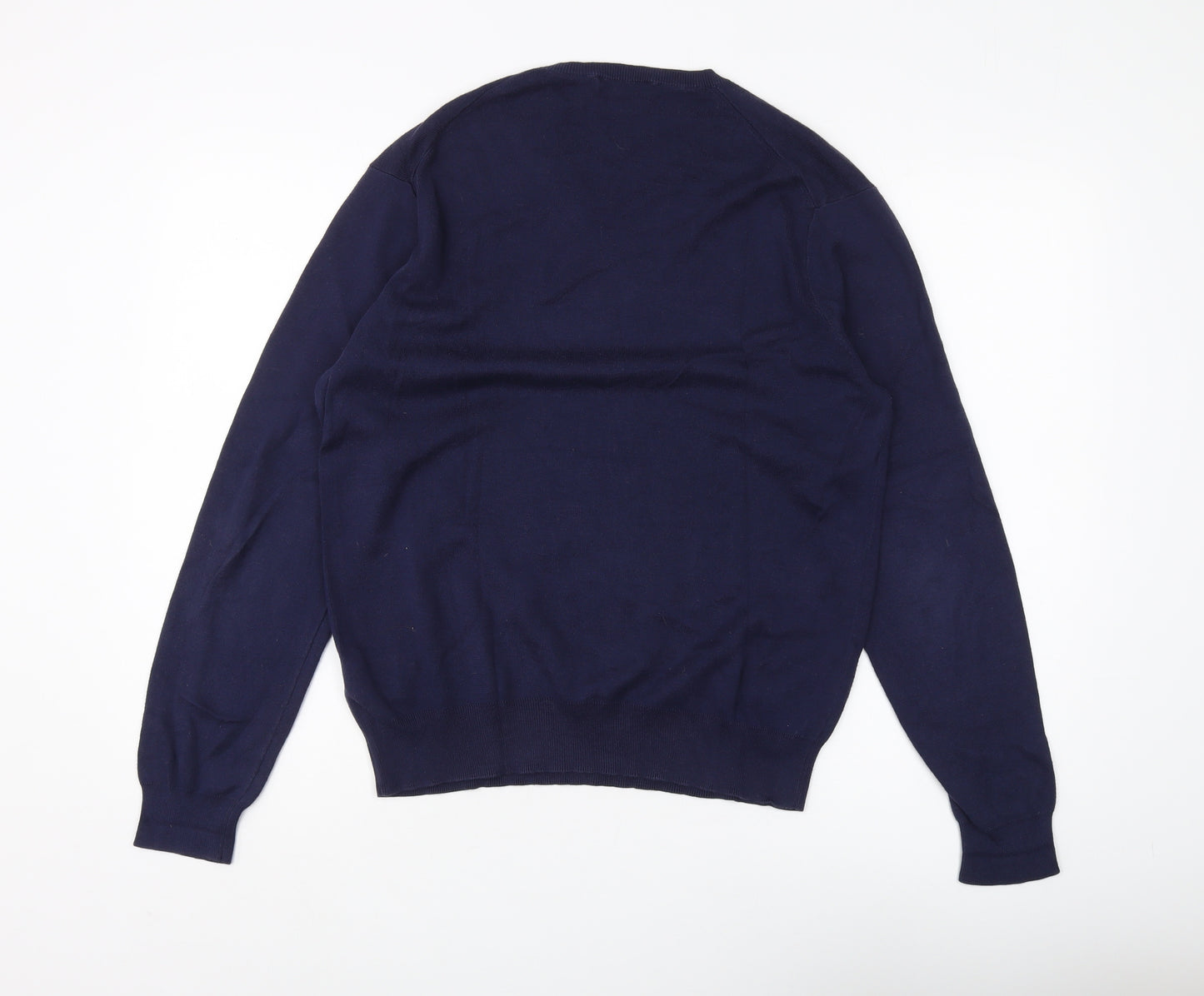 Ralph Lauren Men Blue V-Neck Pullover Jumper M