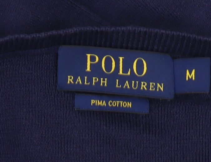 Ralph Lauren Men Blue V-Neck Pullover Jumper M