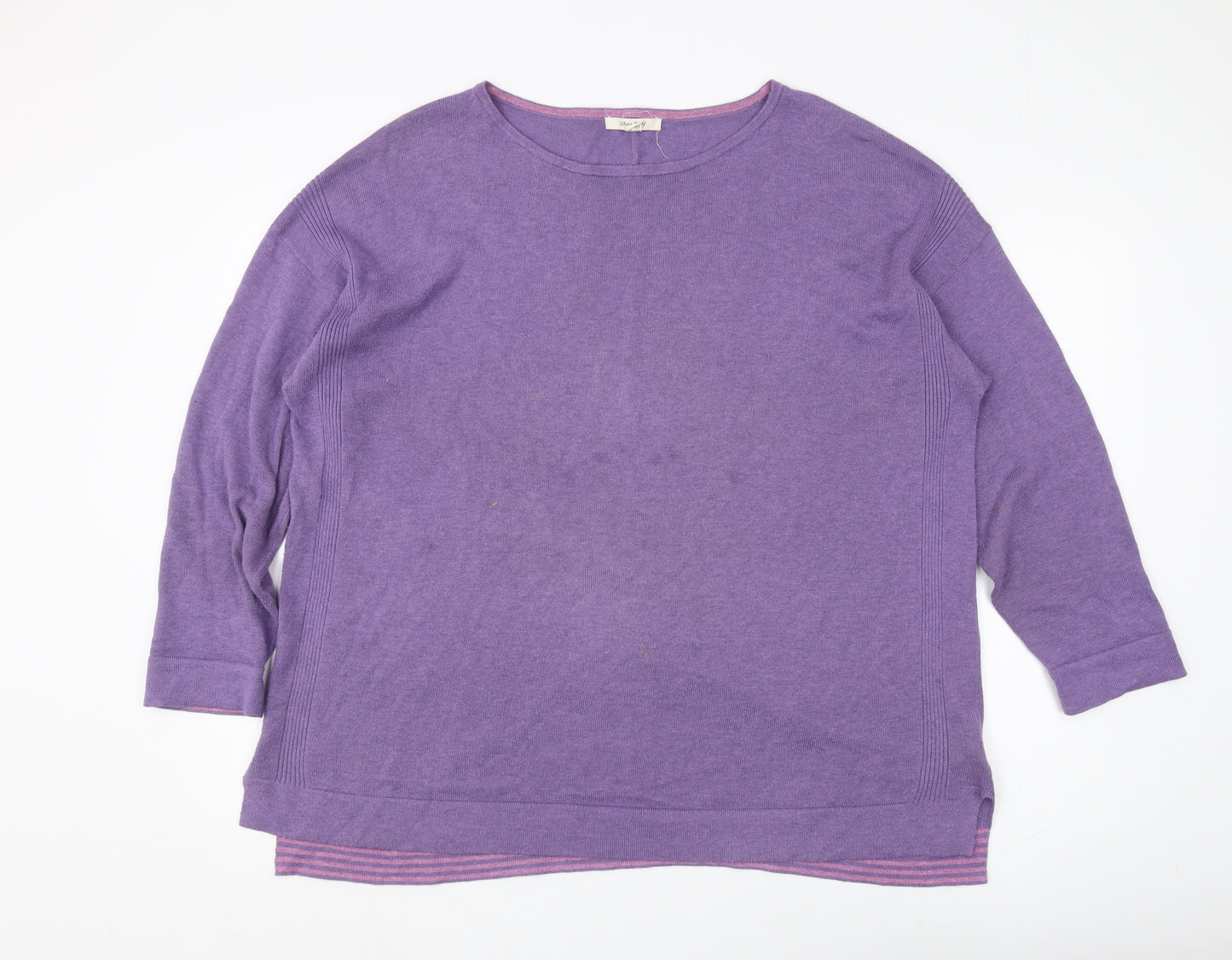 White Stuff Women's Purple Pullover Jumper Size 20