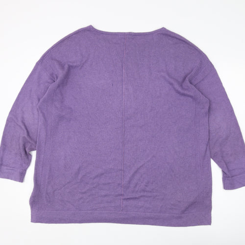 White Stuff Women's Purple Pullover Jumper Size 20
