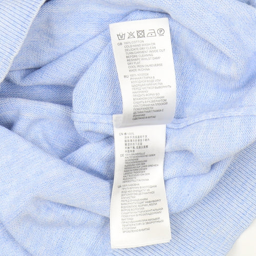 Reiss Men's Blue XL Polo Shirt, Cotton, Short Sleeve