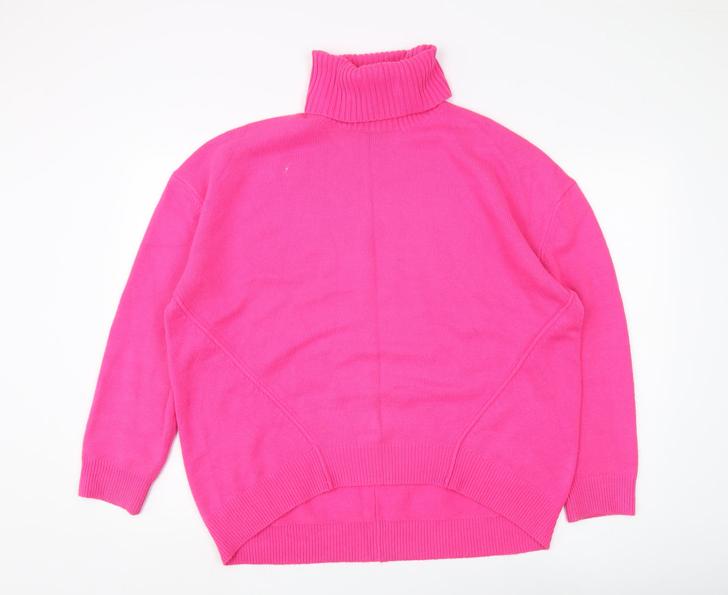 French Connection Women's Pink Roll Neck Jumper, Size S