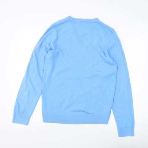 Marks and Spencer Blue V-Neck Pullover Jumper S