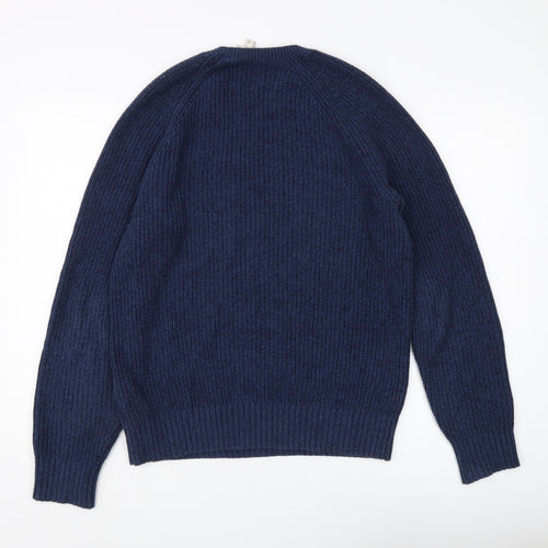 Gap Men's Blue Cotton Pullover Jumper, Size S