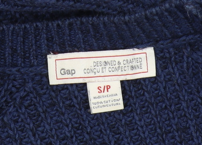 Gap Men's Blue Cotton Pullover Jumper, Size S